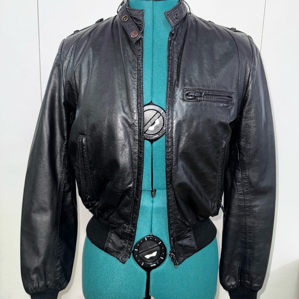 Wilson’s woman vintage black Leather Jacket